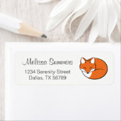 Étiquette Renard de dessin dormant (En situation)