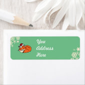 Étiquette Renard dormant (En situation)