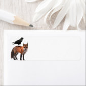 Étiquette renard et corbeau (En situation)