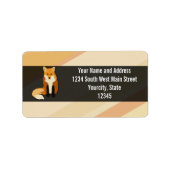 Étiquette Renard rouge orange (Devant)