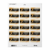 Étiquette Renard rouge orange (Feuille entière)