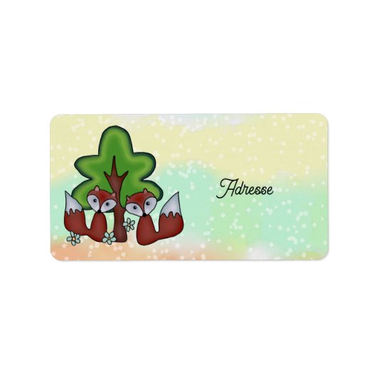 Étiquette Renards (Devant)