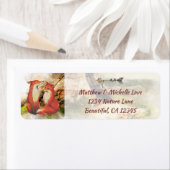 Étiquette Renards amoureux avec Tribal Tipi Boho Teepee Adre (En situation)