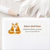 Étiquette Renards romantiques et Mariage de feuillage floral (En situation)