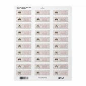 Étiquette Rennes à carreaux de Buffalo pailletés avec effet (Feuille entière)