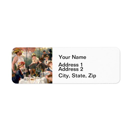 Étiquette Renoir French Luncheon Booking Party (Devant)