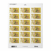 Étiquette Rentier Rechteckiger Aufkleber (Feuille entière)
