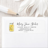 Étiquette RENVOYER L'ADRESSE lemonade (En situation)