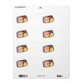 Étiquette repas télévisé surgelé (Feuille entière)