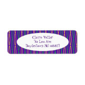 Étiquette Répétition géométrique Mardi Gras (Devant)