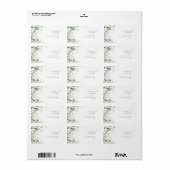 Étiquette Réponse à l'invitation de mariage Vert et Or Adres (Feuille entière)