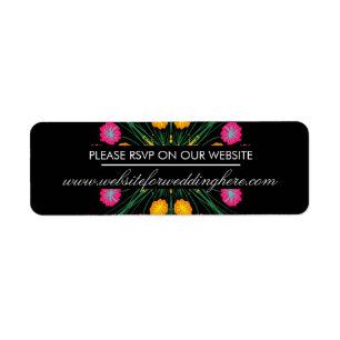 Étiquette Réponse pour un site web espagnol floral dessiné à