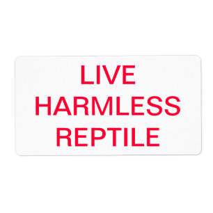 ÉTIQUETTE REPTILE VIVANT DE HERMLESS