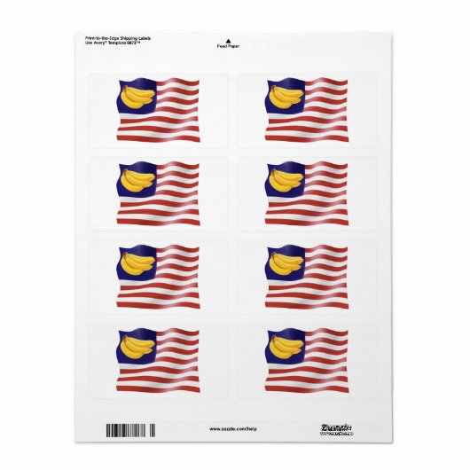 Étiquette République bananière (Feuille entière)