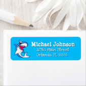 Étiquette Requin Bleu Océan Enfants N'importe quel âge Anniv (En situation)