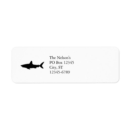 Étiquette Requin qui Nage (Devant)