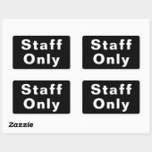 Étiquette Réservée au Personnel en Format Rectangu (Feuille)