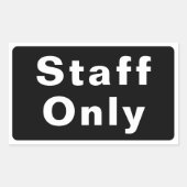 Étiquette Réservée au Personnel en Format Rectangu (Devant)