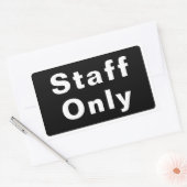 Étiquette Réservée au Personnel en Format Rectangu (Enveloppe)