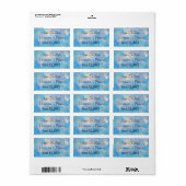 Étiquette Réservez la date | Bleu (Feuille entière)