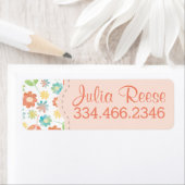 Étiquette Ressort Floral & Feuille Motif d'aquarelle numériq (En situation)