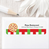 Étiquette Restaurant de pizza (En situation)