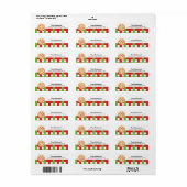 Étiquette Restaurant de pizza (Feuille entière)