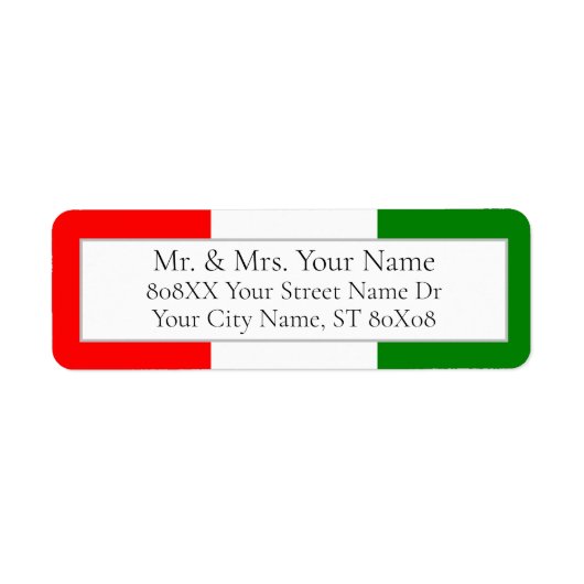 Étiquette Restaurant italien Drapeau (Devant)