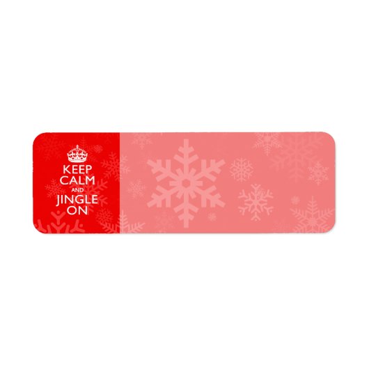 Étiquette Restez Calme Et Jingle Sur Le Décor Rouge (Devant)