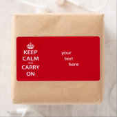 Étiquette Restez calme et poursuivez (En situation)