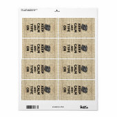 Étiquette Restez calme et tapez sur (Feuille entière)