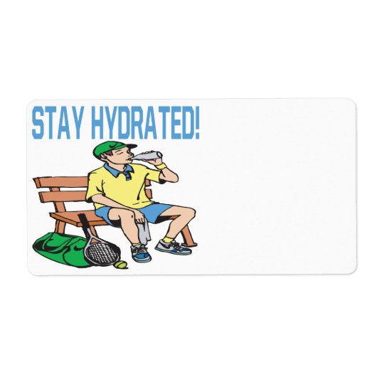 Étiquette Restez hydraté (Devant)