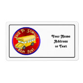 Étiquette Retour À L'École Bus Fun (Devant)