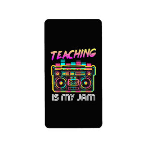 Étiquette Retour à l'école Rétro Enseigner est mon truc 80s