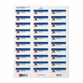 Étiquette Retour Adresse 1er Noël Santa Hat White Snow (Feuille entière)