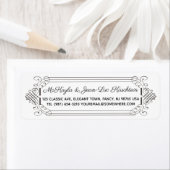 Étiquette Retour Adresse Anniversaire de mariage élégant Roc (En situation)