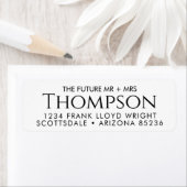 Étiquette Retour Adresse Avenir moderne M. et Mme Customisés (En situation)