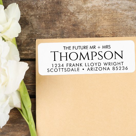 Étiquette Retour Adresse Avenir moderne M. et Mme Customisés