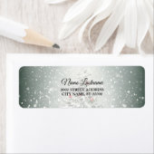 Étiquette Retour Adresse Green Christmas Tree Flacons de nei (En situation)