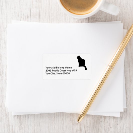 étiquette - retour - chat noir (En situation)