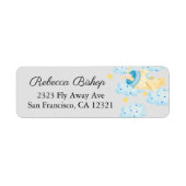 Étiquette Retour de l'avion jaune vers le haut et vers le ba (Devant)