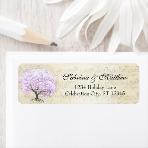 Étiquette Retour de l'oiseau de l'amour de l'arbre de lavand