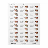 Étiquette Retour de Mariage Bohème Floral d'Automne (Feuille entière)