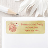 Étiquette Retour de Noël Gold (En situation)