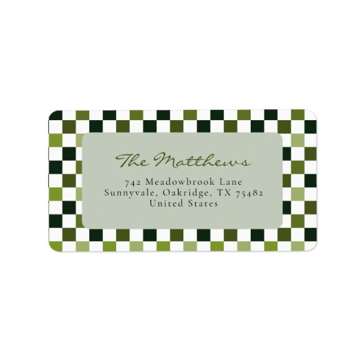 Étiquette Retour de Noël minimaliste moderne (Devant)