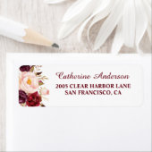 Étiquette Retour des Mariages floraux de Bourgogne et de ros (En situation)