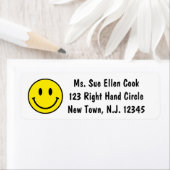 Étiquette Retour Emoji Jaune (En situation)