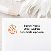 Étiquette retour Ganesha (En situation)