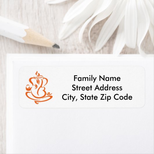 Étiquette retour Ganesha (En situation)