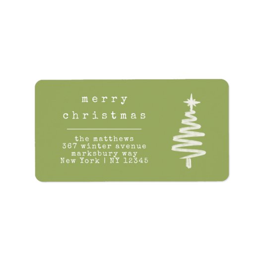 Étiquette Retour minimaliste de la famille de machine à écri (Devant)